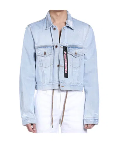 Off-white Label Denim Jacket In Blue