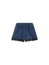 Off-white Lace-detailing Shorts In Blue