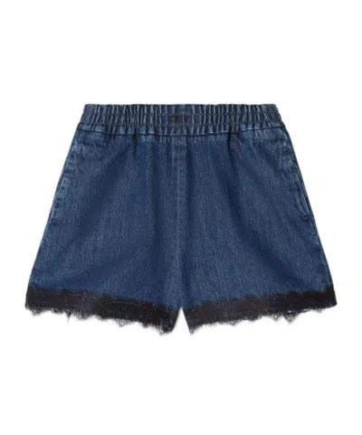 OFF-WHITE LACE-DETAILING SHORTS