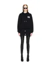 Off-white Lace Logo Appliqué Cotton Hoodie In 黑色