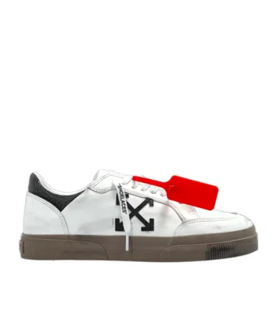 Off-white Arrow-motif Leather Sneakers In White