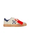 Off-white Lace-up Low-cut Casual Shoes In Nude