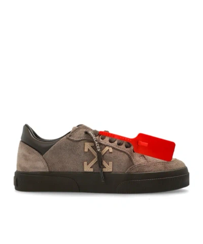 Off-white Low Vulcanized Sneakers In Brown
