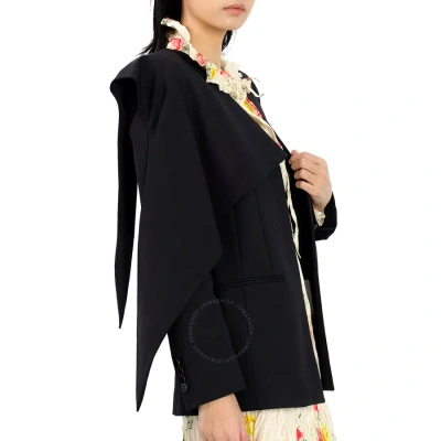 Off-white Ladies Black Formal Bandana Jacket