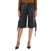 OFF-WHITE OFF-WHITE LADIES BLACK FORMAL LEATHER SHORTS