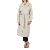 OFF-WHITE OFF-WHITE LADIES LIGHT GREY CONTRAST-TRIM TRENCH COAT