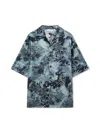 Off-white Multicolor Viscose Pattern Shirt In Blue