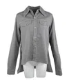 Off-white Striped Lapel Shirt In Gray