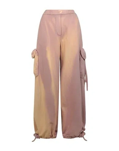 Off-white Laundry Cargo Track Pants Woman Pants Beige Size M Cotton In Pink