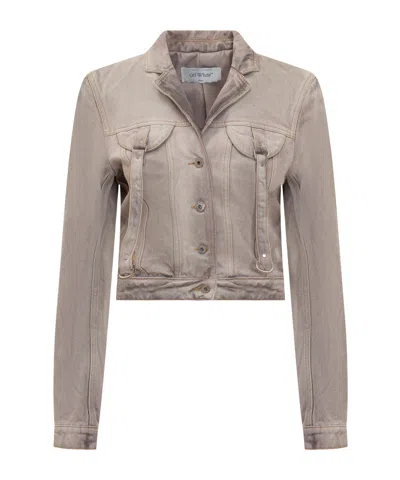 OFF-WHITE OFF-WHITE BUTTONED LONG-SLEEVED DENIM JACKET