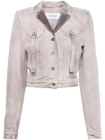 Off-white `laundry` Cargo Jacket In Pink