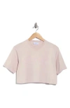 Off-white Laundry Cotton Graphic Crop T-shirt In Pink