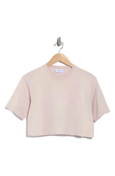 Off-white Laundry Cotton Graphic Crop T-shirt In Pink