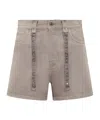 Off-white Off White Denim Shorts In Gray