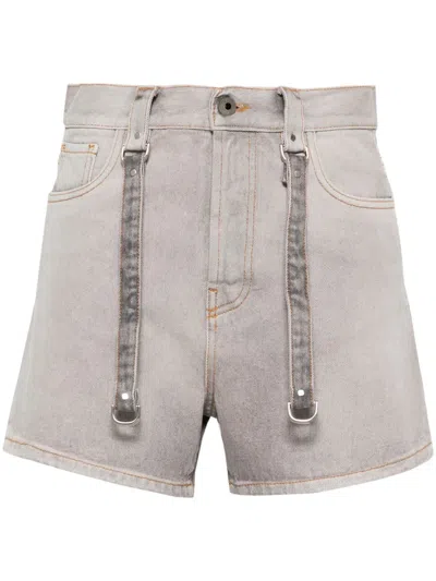 Off-white Off White Denim Shorts In Multi