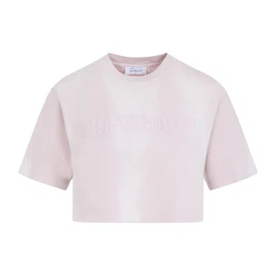 Off-white Laundry Pink Cotton Cropped T-shirt In White