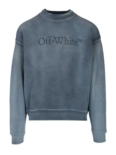 Off-white Laundry Skate Crewneck Vintage Dark Sapp Sweatshirts Beige In Blue