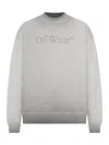Off-white Long-sleeved Sweatshirt In Gray