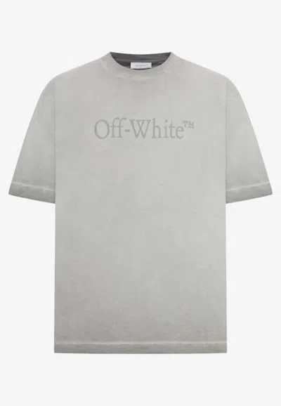 Off-white T-shirt With Logo In Gray