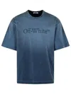 Off-white Vintage Round Neck Short Sleeve T-shirt In Blue