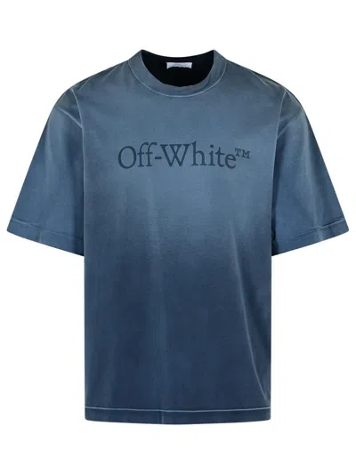 OFF-WHITE OFF-WHITE 'LAUNDRY SKATE' LIGHT BLUE COTTON T-SHIRT