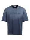 Off-white Vintage Round Neck Short Sleeve T-shirt In Blue