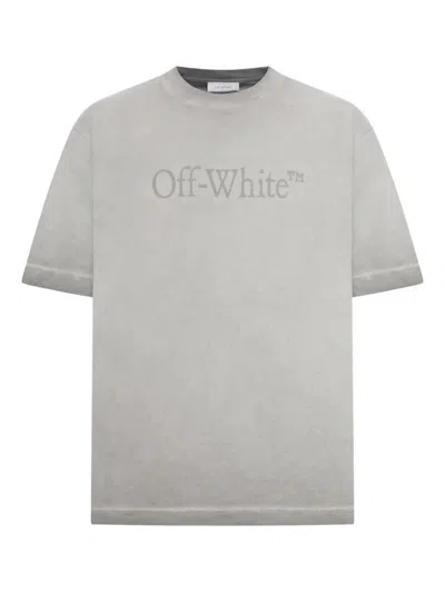 Off-white T-shirt With Logo In Gray