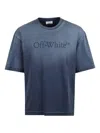 Off-white Vintage Round Neck Short Sleeve T-shirt In Blue