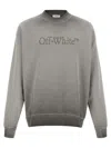 Off-white Gradient Design Cotton Crew Neck Sweatshirt In Blue