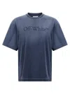 Off-white Vintage Round Neck Short Sleeve T-shirt In Blue