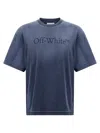 Off-white Vintage Round Neck Short Sleeve T-shirt In Blue