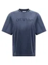 Off-white Vintage Round Neck Short Sleeve T-shirt In Blue