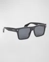 Off-white Lawton Square Acetate Sunglasses In Black