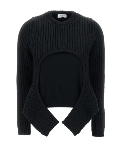 OFF-WHITE OFF-WHITE CUT-OUT CREWNECK JUMPER