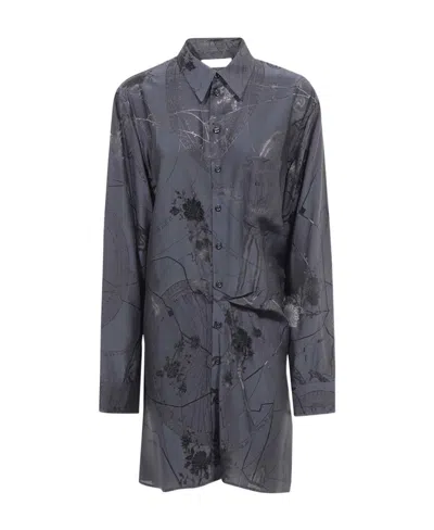 Off-white Lea Embellished Minidress In Gray