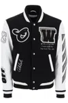 OFF-WHITE OFF WHITE LEA VARSITY BOMBER JACKET