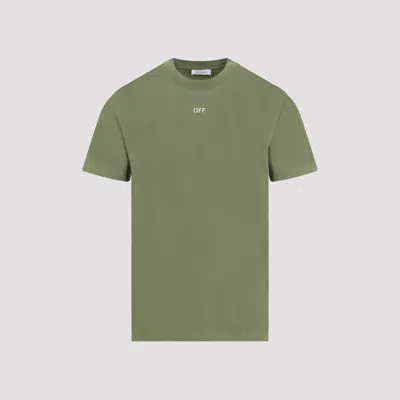 Off-white Stitch Arrow T-shirt In Green