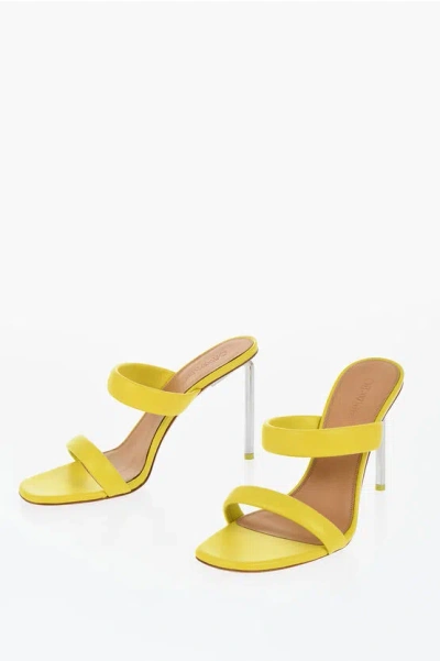 Off-white Leather Allen Sandals With Heel 11 Cm In Yellow