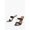 Off-white Leather Allen Sandals With Heel 11 Cm In Black
