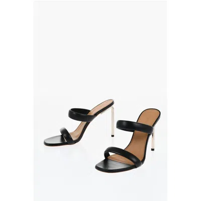Off-white Leather Allen Sandals With Heel 11 Cm In Black
