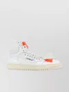 OFF-WHITE LEATHER AND CANVAS HIGH-TOP SNEAKERS 3.0