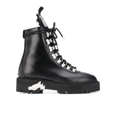 Off-white Off White Leather Ankle Boots Women