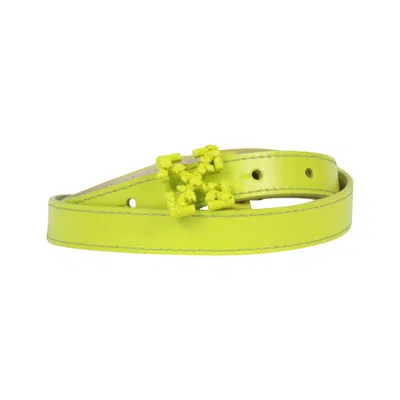 Pre-owned Off-white Leather Arrows Belt 'green' | Women's Size 80