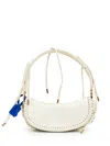 Off-white Weaved Leather Shoulder Bag In White
