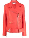 Off-white Klassische Bikerjacke In Red