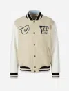 Off-white Logo-patch Bomber Jacket In Neutral