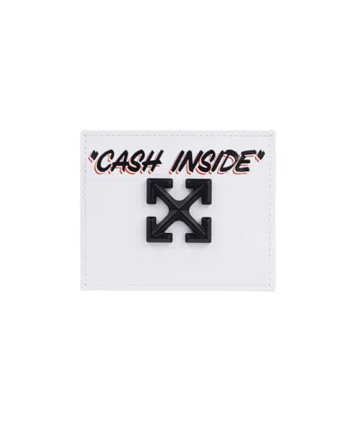 Off-white Leather Card Holder In White