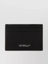 OFF-WHITE LEATHER CARDHOLDER WITH EMBOSSED DIAG MOTIF