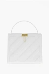 Off-white Leather Cross Tote Bag With Golden Details