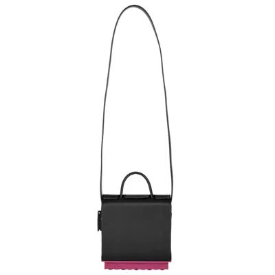 Off-white Leather Crossbody Bag In Black